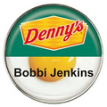 Die Cast Metal Name Badge w/Four Color Process Imprint - Round